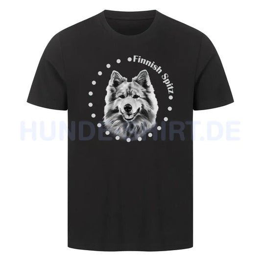 Premium T-Shirt "Finnischer Spitz - Breed" Schwarz – hunde-shirt.de