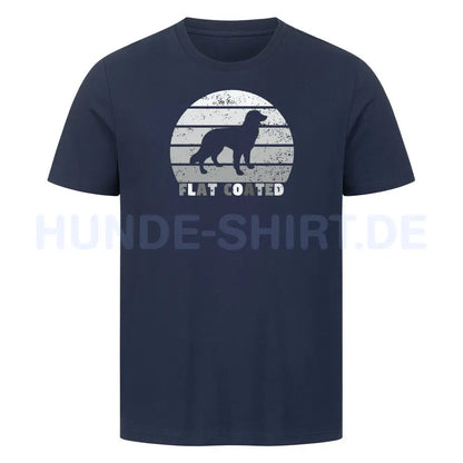 Premium T-Shirt "Flat Coated Retriever S" French Navy – hunde-shirt.de