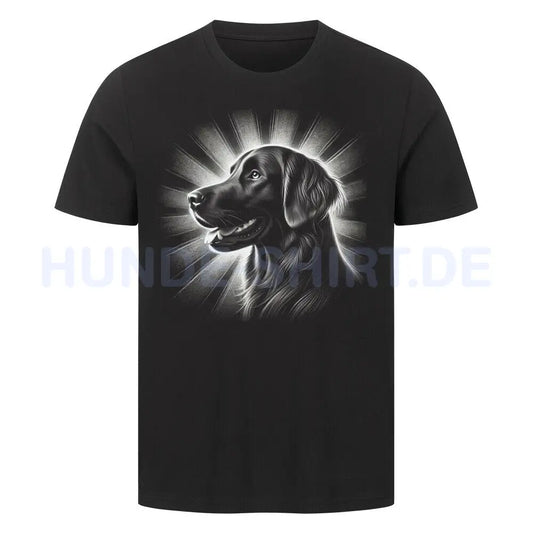 Premium T-Shirt "Flat Coated Retriever - Shine" Schwarz – hunde-shirt.de