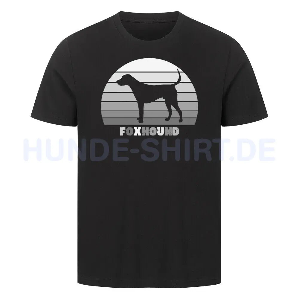 Premium T-Shirt "Foxhound" Schwarz – hunde-shirt.de