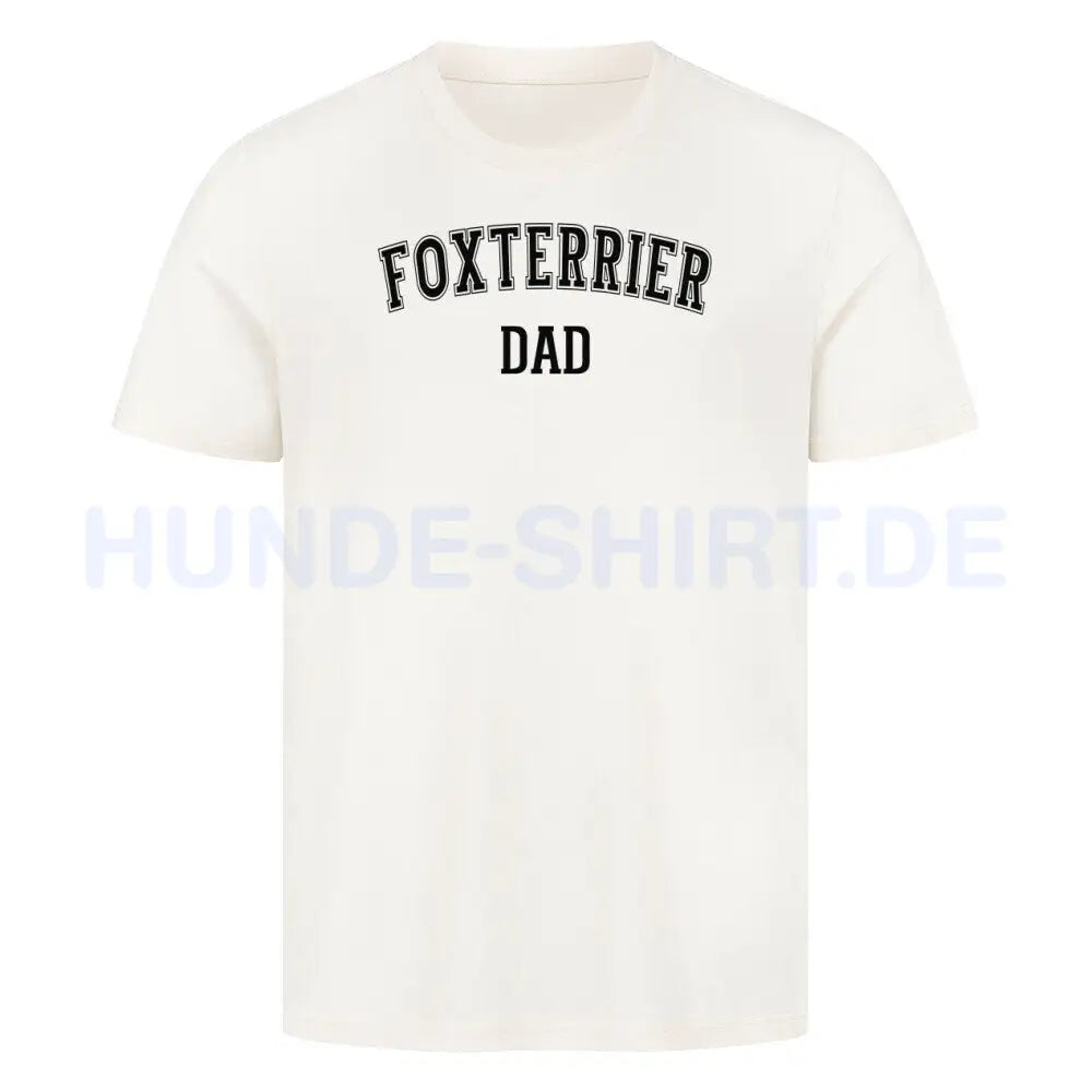 Premium T-Shirt "Foxterrier - DAD" Natural Raw – hunde-shirt.de