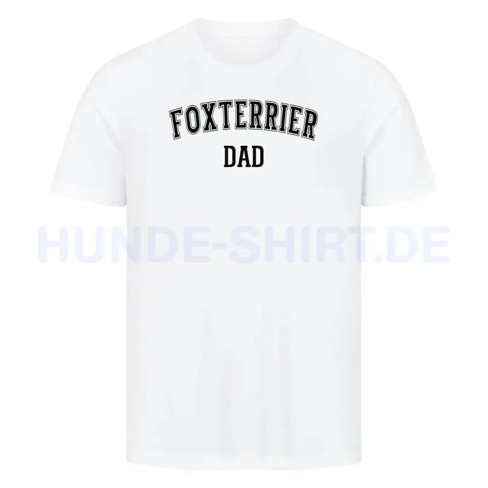 Premium T-Shirt "Foxterrier - DAD" Weiß – hunde-shirt.de