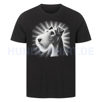 Premium T-Shirt "Foxterrier ( Drahthaar ) - Shine" Schwarz – hunde-shirt.de