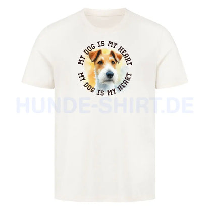 Premium T-Shirt "Foxterrier HEART" Natural Raw – hunde-shirt.de