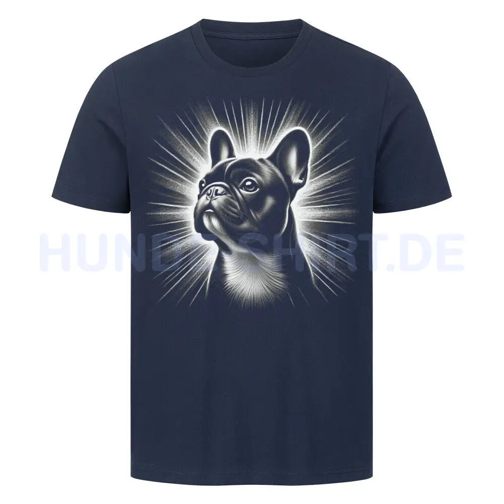 Premium T-Shirt "Französische Bulldogge - Bright" French Navy – hunde-shirt.de