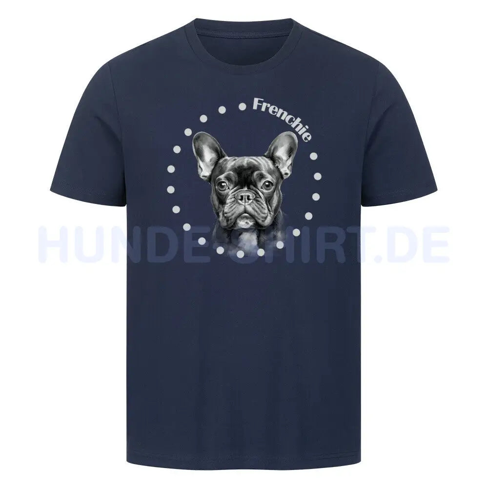 Premium T-Shirt "Französische Bulldogge Rounded" French Navy – hunde-shirt.de