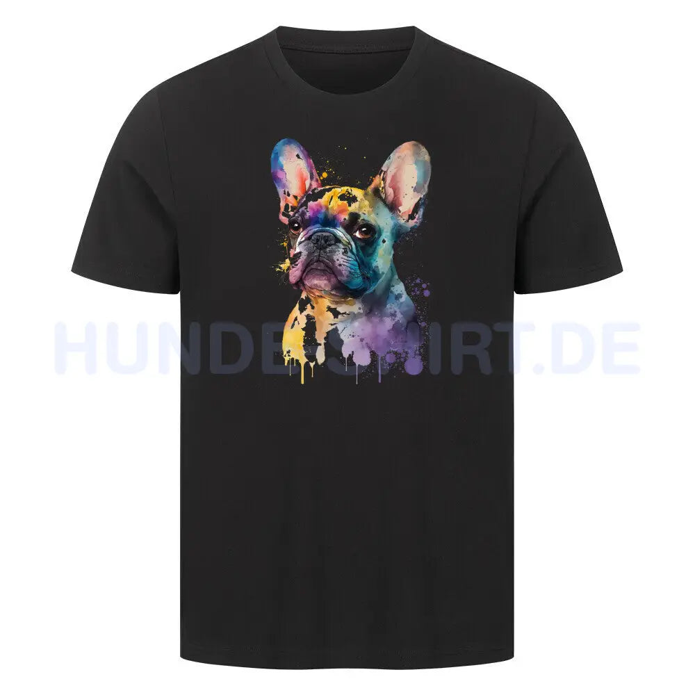 Premium T-Shirt "Frenchi ART" Schwarz – hunde-shirt.de