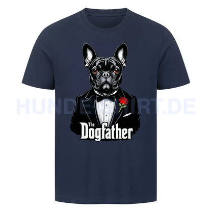 Premium T-Shirt "Frenchie - Dogfather" French Navy – hunde-shirt.de