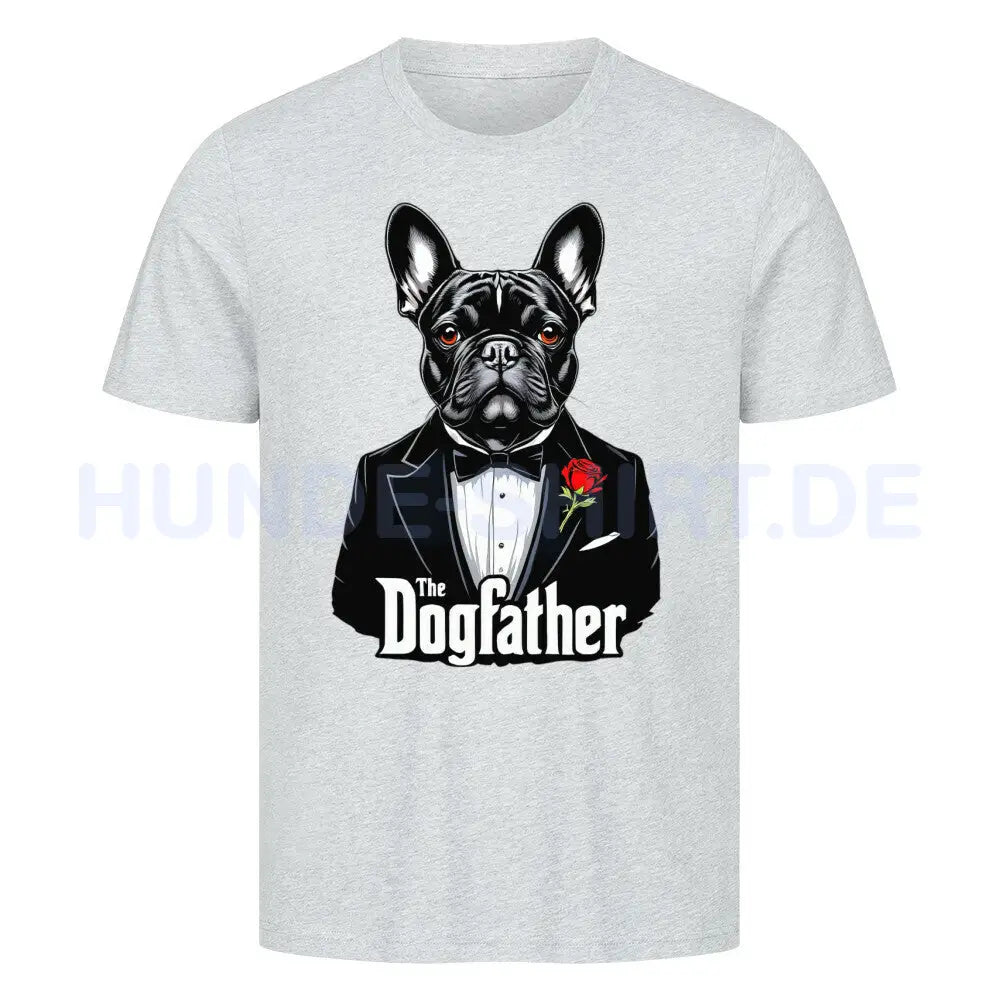 Premium T-Shirt "Frenchie - Dogfather" Heather Grey – hunde-shirt.de