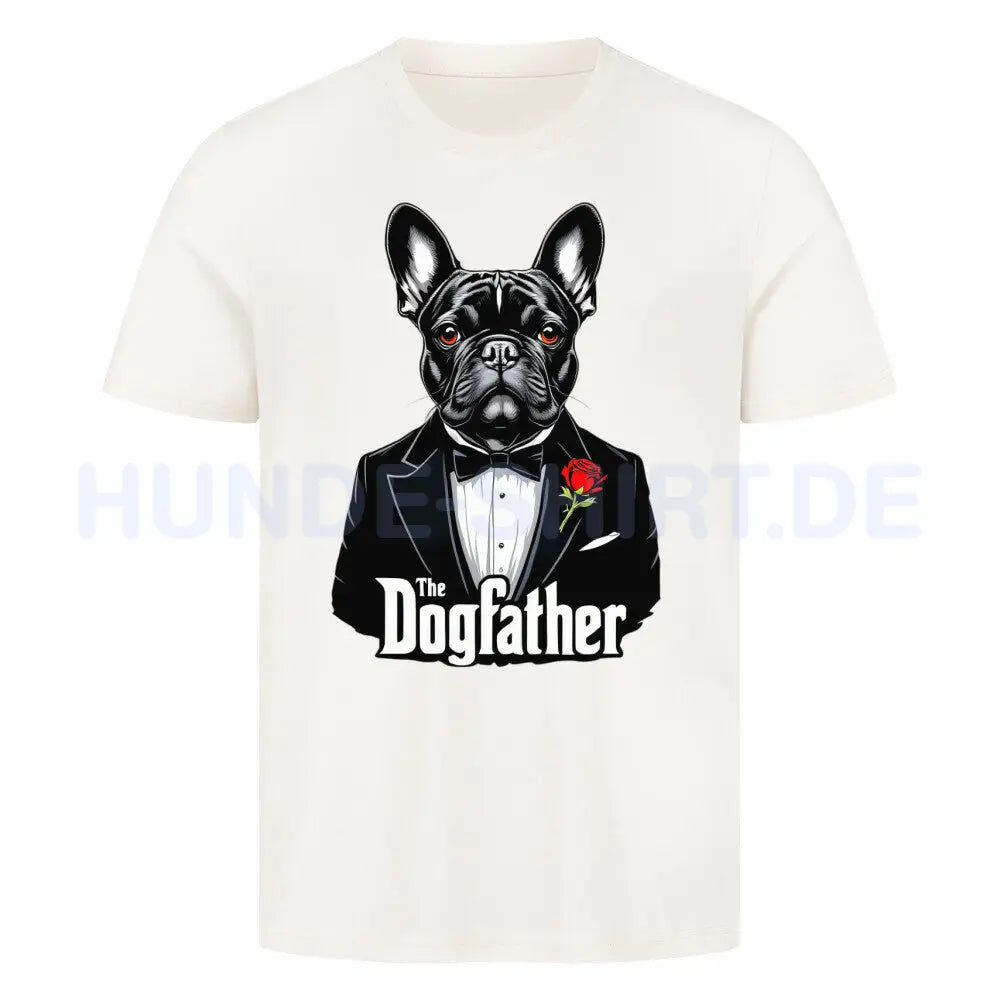 Premium T-Shirt "Frenchie - Dogfather" Natural Raw – hunde-shirt.de