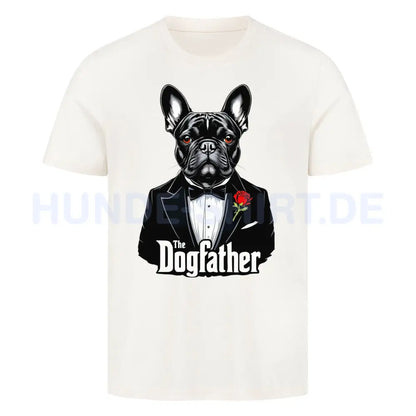 Premium T-Shirt "Frenchie - Dogfather" Natural Raw – hunde-shirt.de