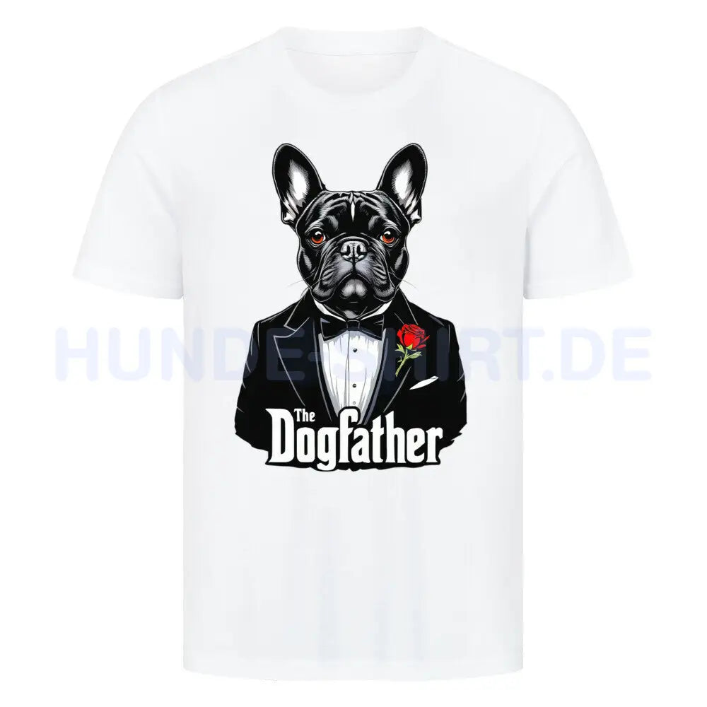 Premium T-Shirt "Frenchie - Dogfather" Weiß – hunde-shirt.de