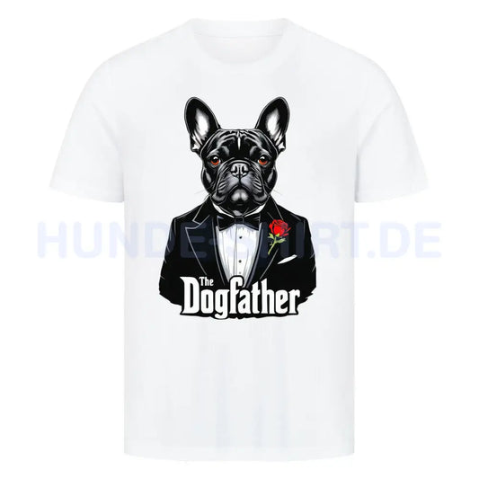 Premium T-Shirt "Frenchie - Dogfather" Weiß – hunde-shirt.de