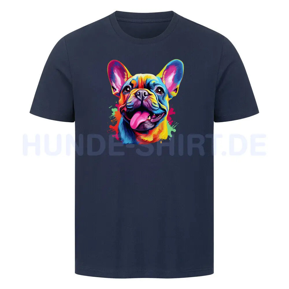 Premium T-Shirt "Frenchie FUN 2" French Navy – hunde-shirt.de