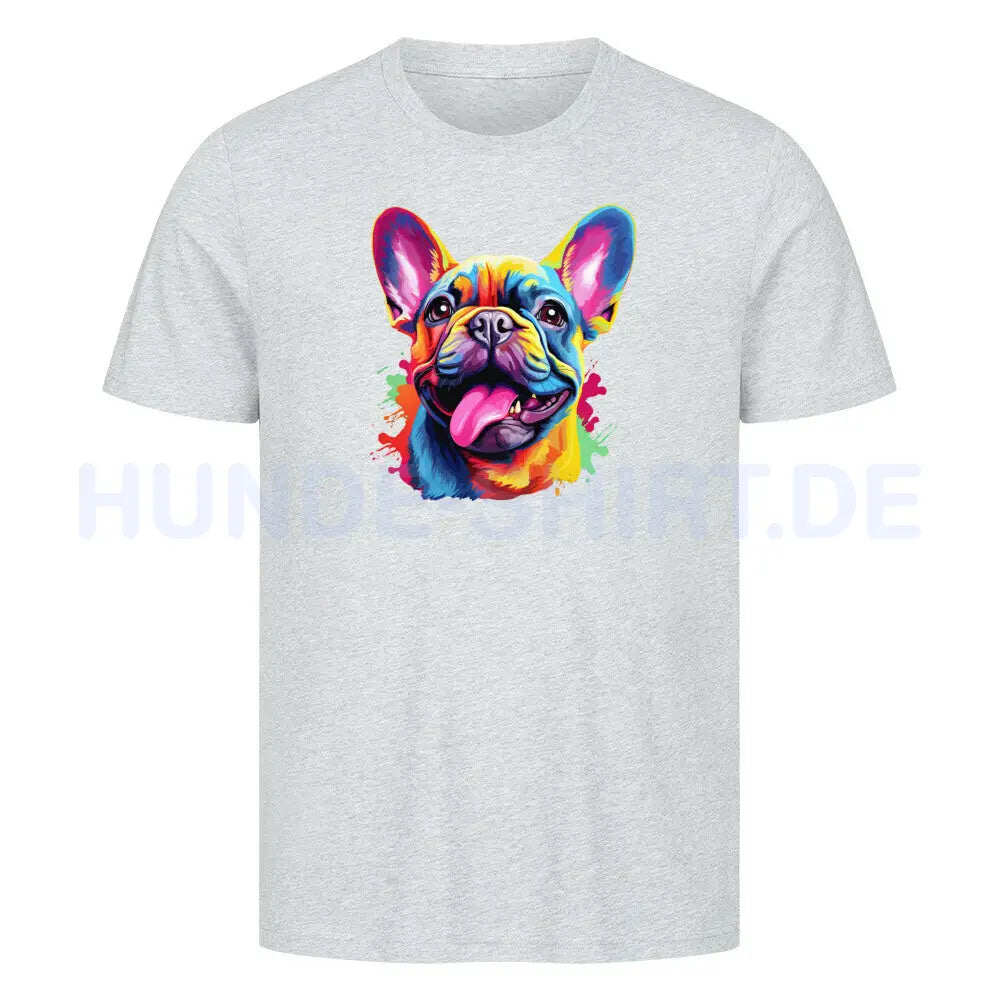 Premium T-Shirt "Frenchie FUN 2" Heather Grey – hunde-shirt.de