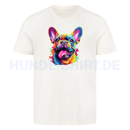 Premium T-Shirt "Frenchie FUN 2" Natural Raw – hunde-shirt.de