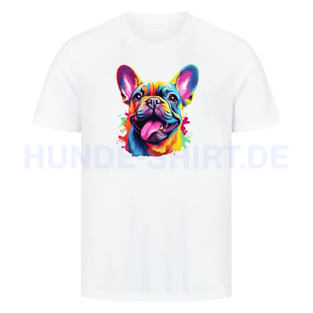 Premium T-Shirt "Frenchie FUN 2" Weiß – hunde-shirt.de