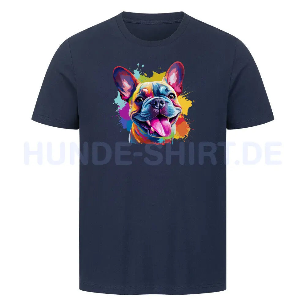 Premium T-Shirt "Frenchie FUN" French Navy – hunde-shirt.de