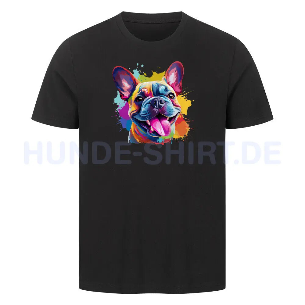 Premium T-Shirt "Frenchie FUN" Schwarz – hunde-shirt.de