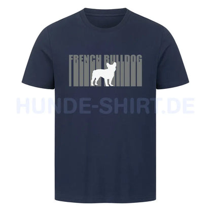 Premium T-Shirt "Frenchie - Lines" French Navy – hunde-shirt.de