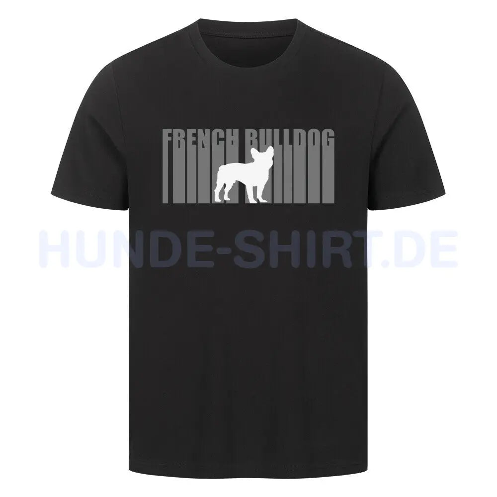 Premium T-Shirt "Frenchie - Lines" Schwarz – hunde-shirt.de