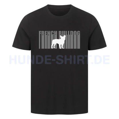 Premium T-Shirt "Frenchie - Lines" Schwarz – hunde-shirt.de