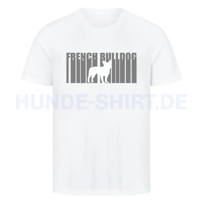 Premium T-Shirt "Frenchie - Lines" Weiß – hunde-shirt.de