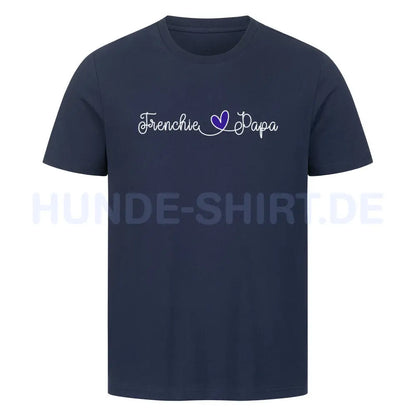 Premium T-Shirt "Frenchie - Papa" French Navy – hunde-shirt.de