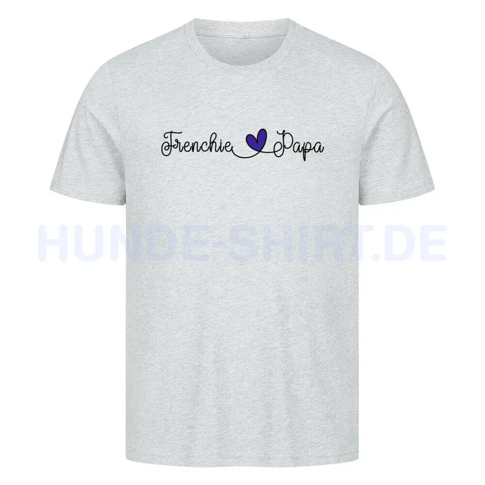 Premium T-Shirt "Frenchie - Papa" Heather Grey – hunde-shirt.de