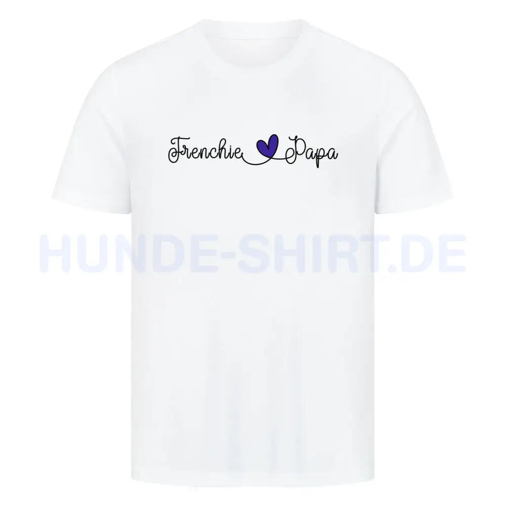 Premium T-Shirt "Frenchie - Papa" Weiß – hunde-shirt.de