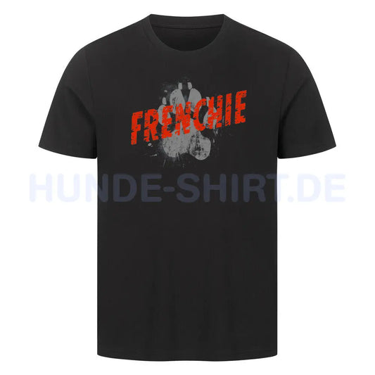 Premium T-Shirt "Frenchie - PAW" Schwarz – hunde-shirt.de