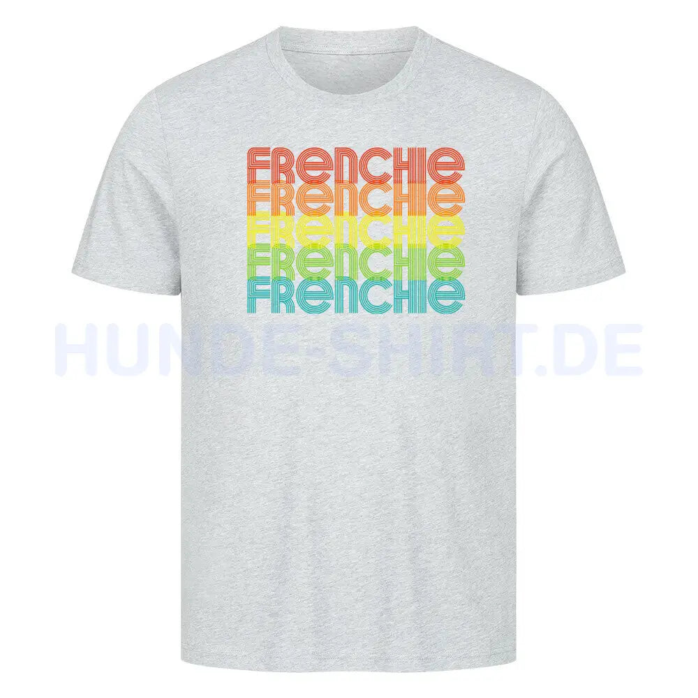 Premium T-Shirt "Frenchie - RETRO" Heather Grey – hunde-shirt.de