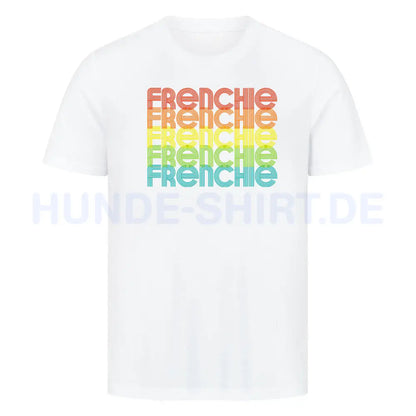 Premium T-Shirt "Frenchie - RETRO" Weiß – hunde-shirt.de