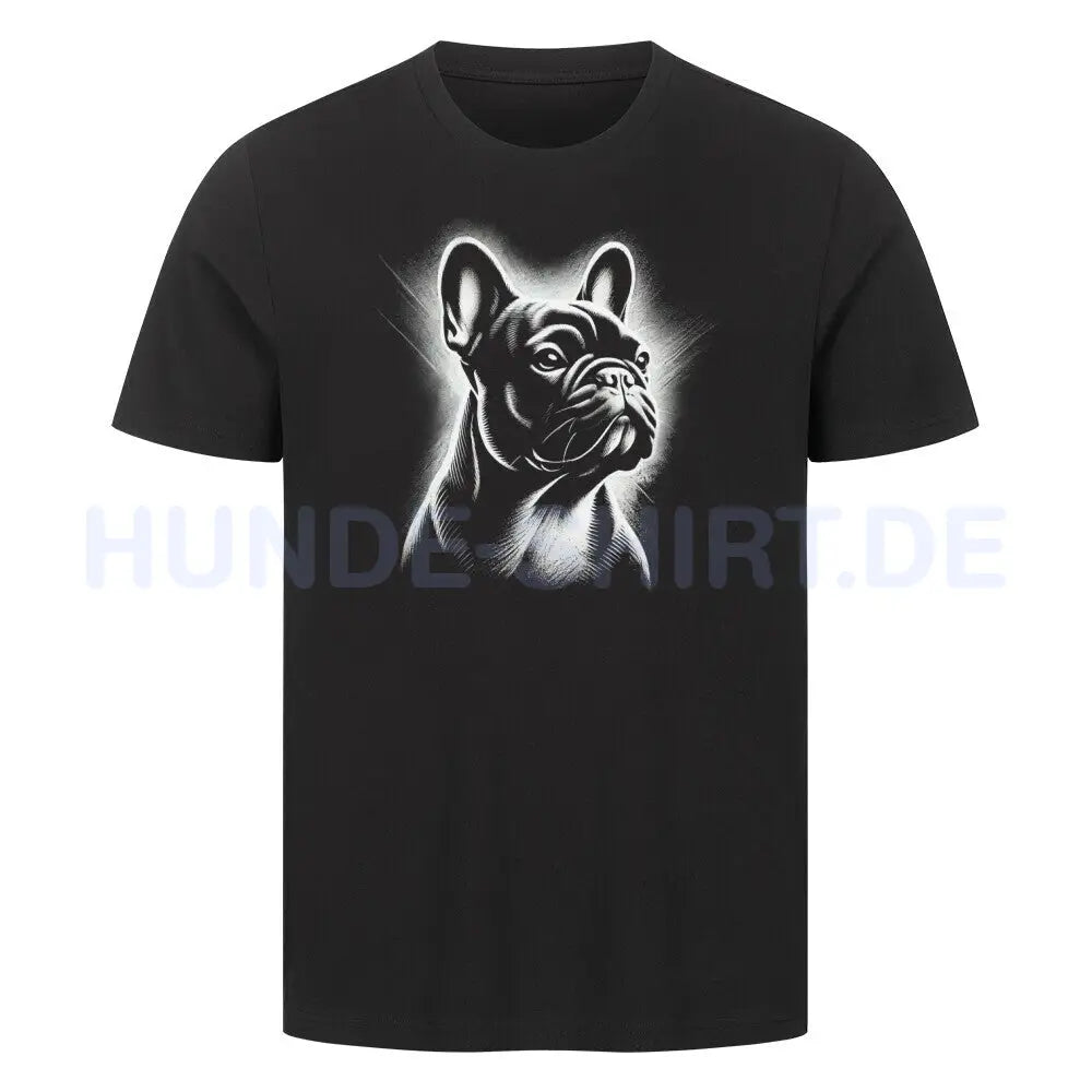 Premium T-Shirt "Frenchie Shine" Schwarz – hunde-shirt.de