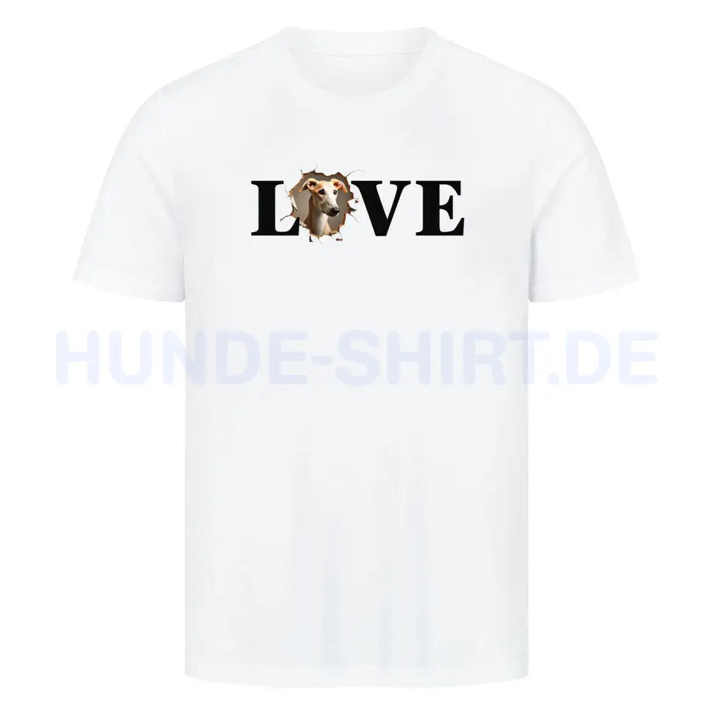 Premium T-Shirt "Galgo - LOVE" Weiß – hunde-shirt.de