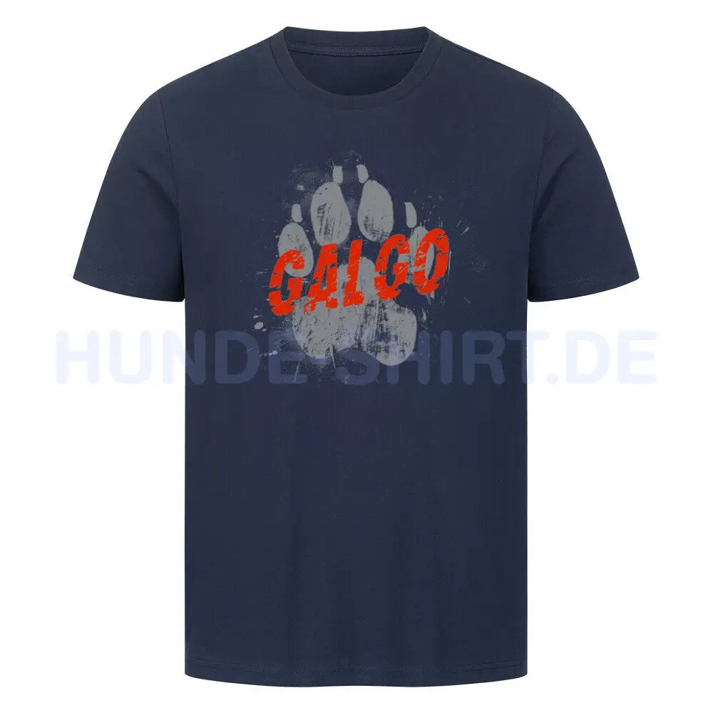 Premium T-Shirt "Galgo - PAW" French Navy – hunde-shirt.de