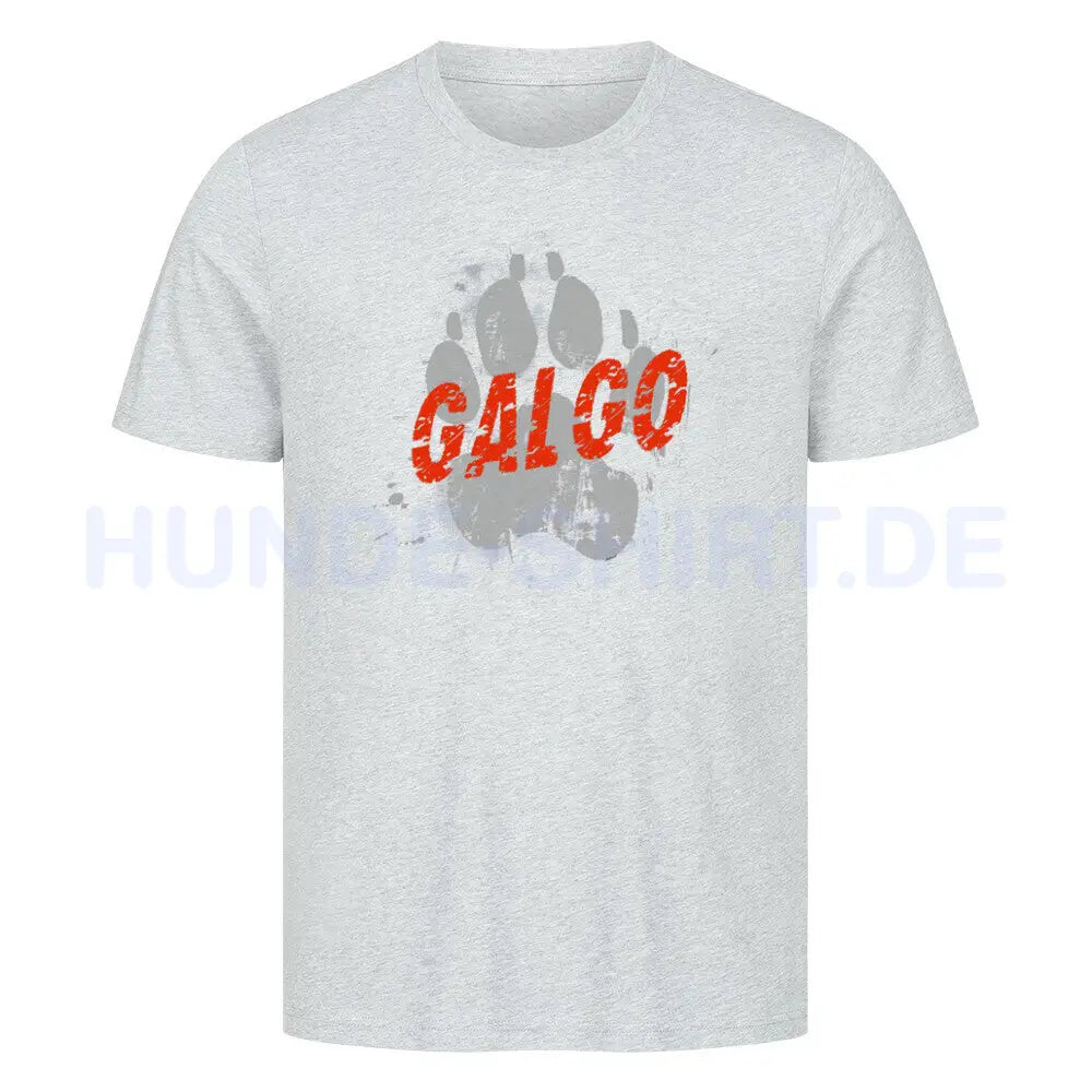 Premium T-Shirt "Galgo - PAW" Heather Grey – hunde-shirt.de