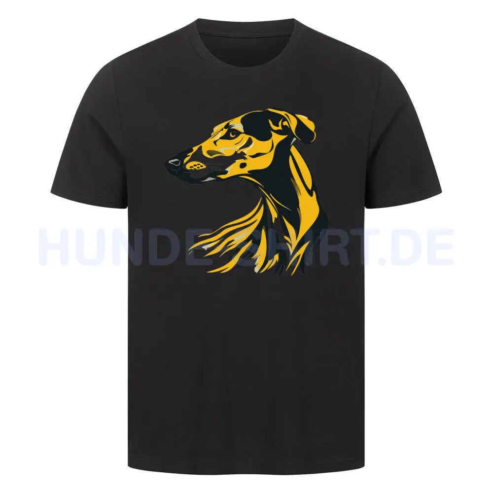 Premium T-Shirt "Galgo - Rush" Schwarz – hunde-shirt.de