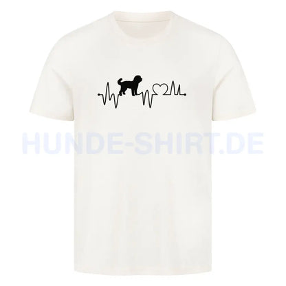 Premium T-Shirt "Golden Doodle - Heartbeat" Natural Raw – hunde-shirt.de