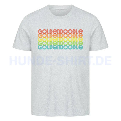 Premium T-Shirt "Golden Doodle - RETRO" Heather Grey – hunde-shirt.de