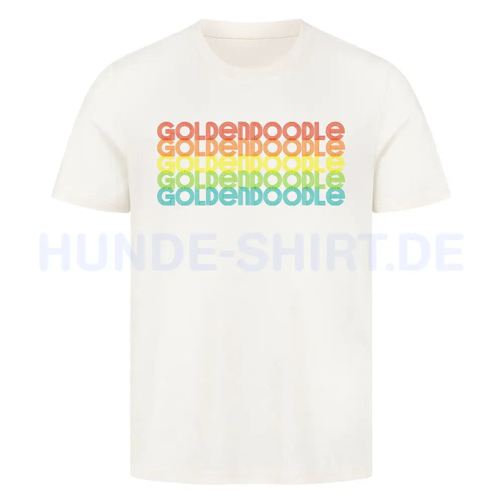 Premium T-Shirt "Golden Doodle - RETRO" Natural Raw – hunde-shirt.de