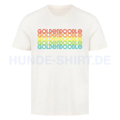 Premium T-Shirt "Golden Doodle - RETRO" Natural Raw – hunde-shirt.de