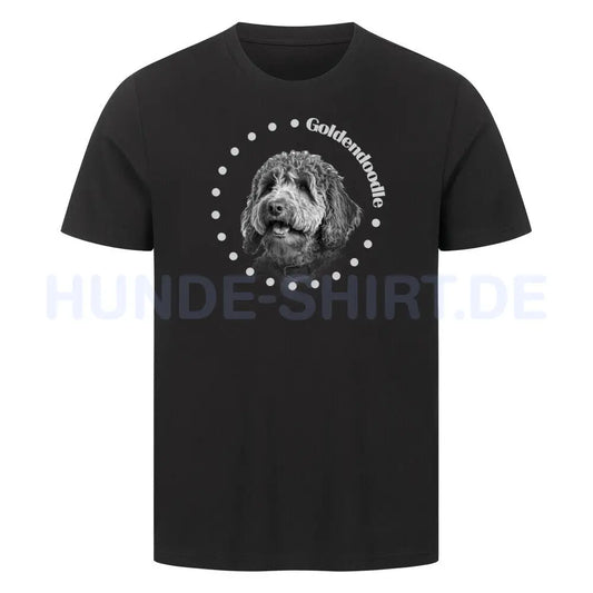 Premium T-Shirt "Golden Doodle Rounded" Schwarz – hunde-shirt.de