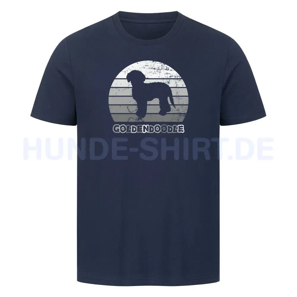 Premium T-Shirt "Golden Doodle" French Navy – hunde-shirt.de