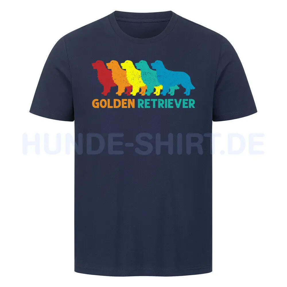 Premium T-Shirt "Golden Retriever - Colors" French Navy – hunde-shirt.de