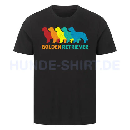 Premium T-Shirt "Golden Retriever - Colors" Schwarz – hunde-shirt.de