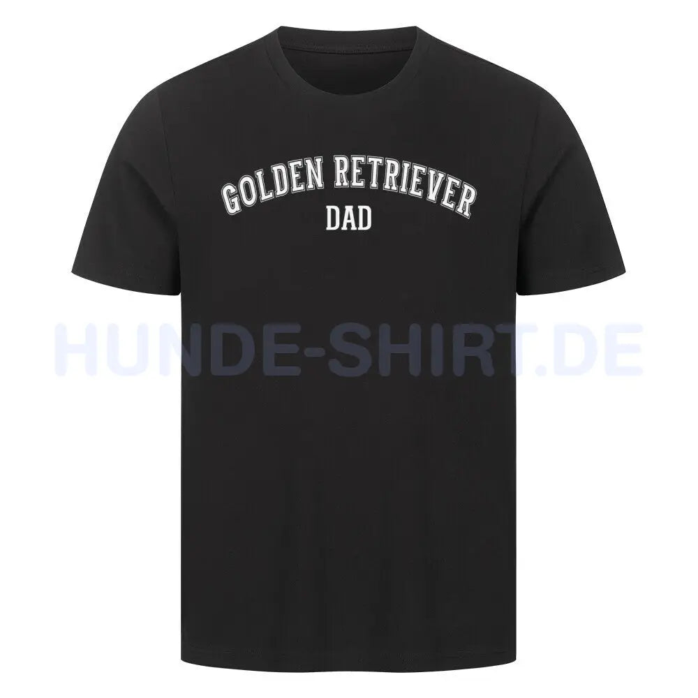 Premium T-Shirt "Golden Retriever - DAD" Schwarz – hunde-shirt.de