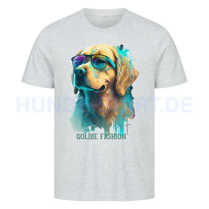 Premium T-Shirt "Golden Retriever - Fashion" Heather Grey – hunde-shirt.de