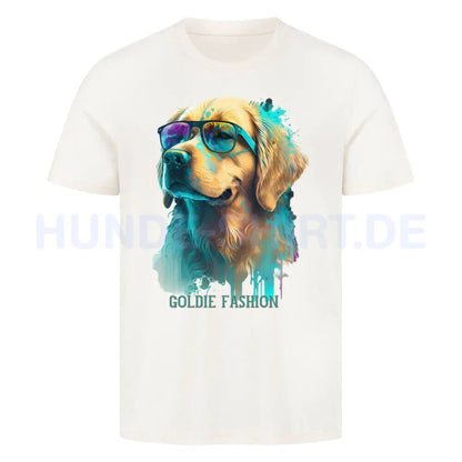 Premium T-Shirt "Golden Retriever - Fashion" Natural Raw – hunde-shirt.de