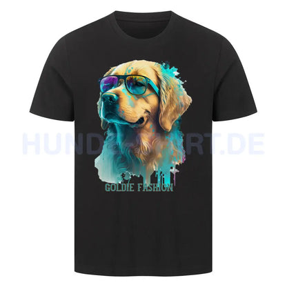 Premium T-Shirt "Golden Retriever - Fashion" Schwarz – hunde-shirt.de